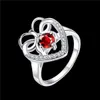 Vente chaude Plein Diamant mode coeur 925 bague en argent STPR001-C flambant neuf pierres précieuses papillon en argent sterling plaqué bagues