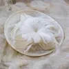 Vintage New Church Derby Vintage Wedding Bridal Fascinator Pastillero blanco Flor de encaje Sombrero Gorro Diadema Corona Tiara Headpieces6200965