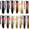 Synthetische Paardenclip in op Hair Extensions Pony Tail 24 inch 120G Synthetische rechte haarstukken Meer 13 kleuren optioneel