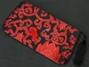 Rectangle Zipper Purse Woman Coin Wallet Bags Tassel Chinese Silk Brocade Fabric Cosmetic Universal Phone Storage Pouch 20 x 10 cm