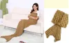 Classical Mermaid Tail Blankets Super Soft Sleeping Bag Hand Crocheted Fish Scale Sofa Blanket Air-condition Blanket Siesta Blankets 195X90