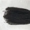 Estensioni dei capelli ricci indiani crespi alla rinfusa Capelli umani di colore nero naturale Nessuna trama per intrecciare FDshine