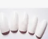 250Sets 500 owalnych paznokci wskazówki okrągłe Fullwell White Color Tips Falder Art Porady Wholesales