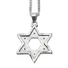 14K Gold Placed Classic Star of David Pendant Necklace 3mm 24 inch Men Miami Miami Cuban Chain Neclace2980