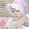 Neue Beanie Hut Kappe Säugling Baby Mädchen Blume Polka Streifen Spitze Sommer Sonnenhüte Kinder Haar-accessoire Prinzessin Baumwolle Sonnenhüte visier