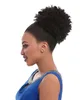 African American Virgin Malezyjski Włosy Afro Krótkie Kinky Curly Wrap Drawstring Puff Ponytail Rozszerzenie Bun