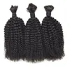 Kambodschanisches Afro-Kinky-Menschenhaar, 3 Bündel, natürliche Farbe, lockiges Flechthaar, Bulk für schwarze Frauen, FDSHINE