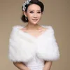 2017 Ivory Winter Wedding Coat Bridal Faux Fur Wraps Warm shawls Outerwear Black Burgundy White Korean Style Women Jacket Prom Evening Party