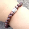 SN0408 Le più nuove linee di gioielli di design su braccialetti di perline di legno Bracciale con testa di buddha buddista gioielli in legno per uomo2868