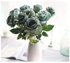 13Colors Vintage Artificial Flowers Rose 51 cm/20 tum rosebuketter för hemma brud bröllop bukett dekoration