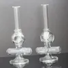 8 pollici Mini Bong in vetro Narghilè Oil Rig Glass Bubbler Inline to Donut Percolator Water Pipe