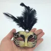 on sale Supper Mini Mask Venetian Masquerade Feather Mask party decoration cute wedding gift Carnival Mardi Gras Prop mix color