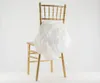 Täcker 2016 3D Big Flower Wedding Chair Sashes Romantic Organza Chair Cover Floral Wedding Supplies Luxuriska bröllopstillbehör 02
