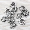 MIC 100PCS Ancient Srebrny stop cynku Singleded Cute Cat Charm Pendants 18x 19 mm DIY Jewelry A1108974983