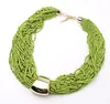 Partihandel-2016 Ny Bohemian Tassel Kort Halsband Multilayer Seed Bead Halsband Fanish Jeweiry for Woman [CN96825]