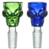 2016 Tigelas De Vidro Bong 14mm 18mm Joint Skull Temático Masculino Tigela De Vidro para Tubos De Água De Vidro e Bongos Macho Tigela