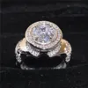 925スターリングシルバー宝石czダイヤモンドシミュレートリング男性ビンテージカクテルジュエリー婚約結婚式のバンドリングフィンガー