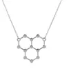 Chemie Struktur Anhänger Halskette Trendy Ice Hydro Molekül Wissenschaft Chemie AnhängerKetten Einzigartige Wasser H2O Molekül Halskette