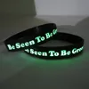 Новый 2018 Glow In The Dark трафаретная печать Силиконовые браслеты Пользовательские лучезапястного сустава Рекламная продукция Спорт браслет Оптовая