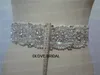 Echte Luxe kristallen bruidsschijfbanden Grootte Grootte Shinny Pearl Strijnwinning riemen met lintbruiloft prom jurk accessoire9222273