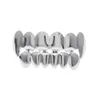 14k ouro prata banhado hip hop dentes grillz top bottom grill set para homens * nova alta qualidade !!