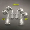 Drop Shipping !!! 10mm 14mm 18mm XL Quartz Banger Nail med 25mm Od Kvinna Man 45 90 grader Quartz Bangers Nails för glas bongs