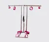 stainless steel sm bondage frame torture device arm wrist leg ankle restraint handcuffs neck corset collar anal hook dildo