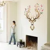 New Christmas Reindeer Wall Stickers For Living Room Bedroom Sika Deer 3D Art Decals Home Decoration Creative DIY Wallpaper5660253