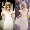 Empire Bel Vintage Flower Girl Elbise Kapalı Kollu292K