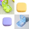 Pocket Mini Contact Lens Case Travel Kit Easy Carry Mirror Container Holder