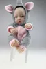 Handgjorda 10 tums Mini Reborn Baby Doll Full Silikon Baby Toy Collection Doll Reborn Populär Princess Girl Så Clever