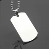 Stainless Steel pet Dog Tag Pendant men kids Necklace Pendants Fashion Jewelry Usa Army Necklaces pet puppy cat tag ID card