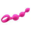 Gourd Shape Orgasm Silicone Anal Beads Balls Butt Plug Ring Play Adult Sex Toy #R571