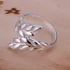 Bague en argent sterling plaqué plume pour femmes, design de mode, DMSR119, bagues populaires en argent 925