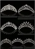 2023 Trendy 10 Styles Headpieces Weddingaccessoires Shining Rhinestone Crown Girls039 Tiaras Fashion Crowns Bridal Accessories5455212