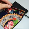 Elegant Small Cotton Linen Printed Jewelry Pouch Drawstring Chinese style Gift Packaging Decorative Coin Storage Tea Candy Favor Bags