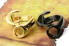 Hip Hip Hop Biker gepolijst sleutel monteur Wrench Tool Ring Juweel Zwart Zilver Goud Roestvrijstalen bandringen Sieraden