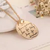 European and American jewelry circular letter tag live the life you love love heart pendant necklace women jewelry