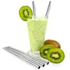 200X Eco-Friendly Straight Metal Drinking Straw Stainless Steel Reusable Straws For Beer Fruit Juice Drink #3985