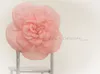 Täcker 2016 3D Big Flower Wedding Chair Sashes Romantic Organza Chair Cover Floral Wedding Supplies Luxuriska bröllopstillbehör 02