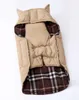 Fashion Plaid Winter Dog Coats Pet Clothes For Small Dog Chihuahua Outdoor Waterproof Large Dog Jacket