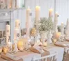 30cm 100cm) chandelier en métal bougeoir Vases dorés Centres de mariage pour tables Arrangement de fleurs en métal polyvalent pour pièce maîtresse de dîner de mariage