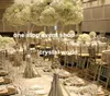 Rose Artificial Flowers Wedding Sliver Menta Table Wedding Decoration Flower Centerpiece