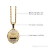 Fashion Charm Mens Stainless Steel Gold Plated Necklace The Last Supper Pendent Chain Punk Rock Micro Men Women Costume Jewelry3412014