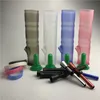 silicone bong with metal smoking pipe filter 5 piecesets clear black red blue joint oil rig bong smoking pipes for tobacco1736312
