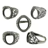 Beadsnice Thailand Silver Ringar DIY Ring Inställning Antik Stil Filigree Ring Base för Ovala Stones Sterling Silver Ringar Partihandel ID 34080