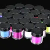 Yeni 24PCS / set Metal Parlak Toz Nail Glitter Nail Art Toz Araç Seti Akrilik UV Makyaj