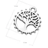 Ny design 300 datorer Tree of Life Charms Antik Silver Tone 2 Sided bara Lovely 243L