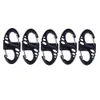 Prix de gros Kits de voyage 5 pièces/ensemble crochet d'escalade S Type mousqueton double boucle porte-clés Mini noir H1E1