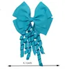 196 لون! 4inch Korker Streamer Ribbon مرنة Bobble Grosgrain Ribbon Long Korker Tail Taild Fancy Cute Hair Bow with Clip for Girls 20pcs/